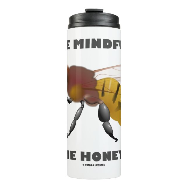 Garrafa Térmica Esteja Atento À Atitude Apiarista Da Abelha De Mel (Frente)