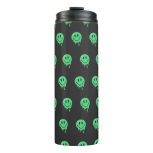 Garrafa Térmica Estética de Rosto Sorridente Verde Derretido Tripp