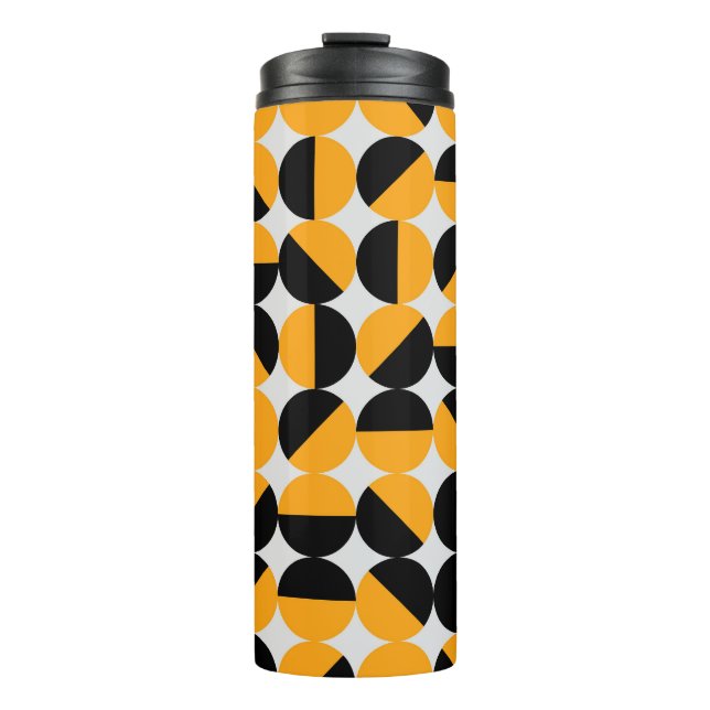 Garrafa Térmica estilo anos setenta, meio círculo geométrico. (Frente)