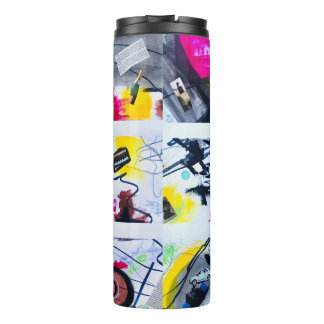 Garrafa Térmica estilo artístico de designer retrô legging abstrat