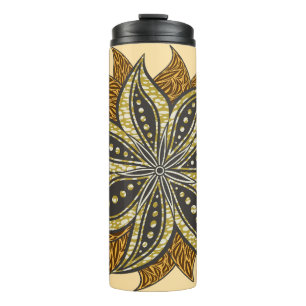 Garrafa Térmica Estilo de Batik Floral Abstrato africano