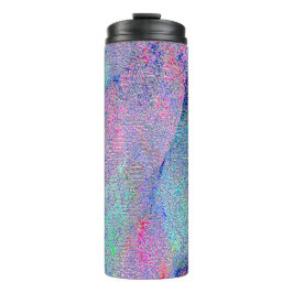 Garrafa Térmica Estilo de couro rugoso com tinta vestida, azulado