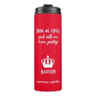 Garrafa Térmica Estilo de Nome Personalizado do Café Engraçado