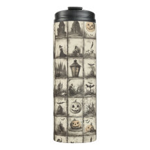 Estilo de Vintage Padrão de Halloween com cor de s