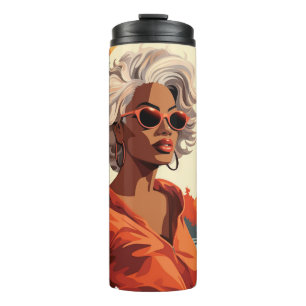 Garrafa Térmica Estilos de eterno, Mulher Afro