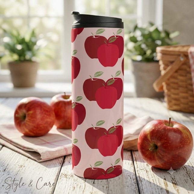 Garrafa Térmica Estojo de Olho Padrão de Maçã Moderna (Eye Casing Modern Apple Pattern Thermal Tumbler)