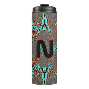 Garrafa Térmica Estrela Fractal do Monograma do Futuro