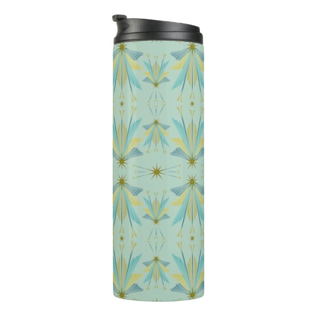Garrafa Térmica Estrelas de fada Pistachio Viagem Tumbler térmico (Rotação à direita)