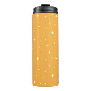 Garrafa Térmica Estrelas Galácticas Vibrantes Amarelo E Branco Grá