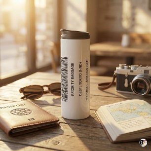 Garrafa Térmica Etiqueta Personalizada de Bagagem Prioritária Códi