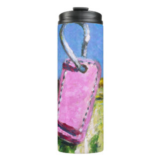 Garrafa Térmica Etiqueta Rosa