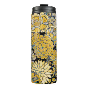 Garrafa Térmica Etnia Floral: Textura de Paisley Criativa.