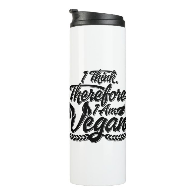 Garrafa Térmica Eu Acho, Por Isso Sou Vegan (Rotação à direita)