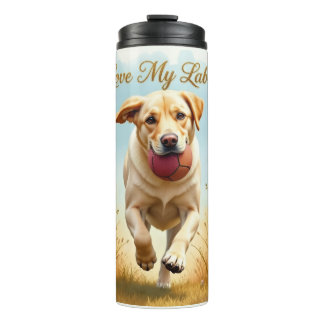 Garrafa Térmica Eu Amo Meu Copo Térmico Labrador