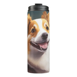 Garrafa Térmica Eu Amo Meu Corgi   Proprietário de Cachorros