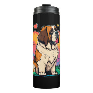 Garrafa Térmica Eu Amo Minha Rua Santo Bernard Dog