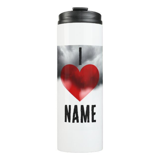 Garrafa Térmica Eu Amo Nome Personalizado (Frente)