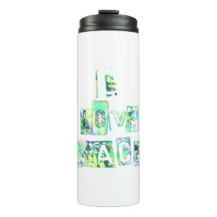 Garrafa Térmica Eu Amo Paz Impressão de Arte de Texto de Design Bo