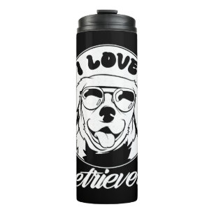 Garrafa Térmica Eu Amo Retrievers Pet Dog Retriever Sayings