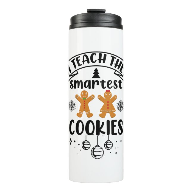 Garrafa Térmica Eu Ensino os Cookies Mais Inteligentes Natal Profe (Frente)