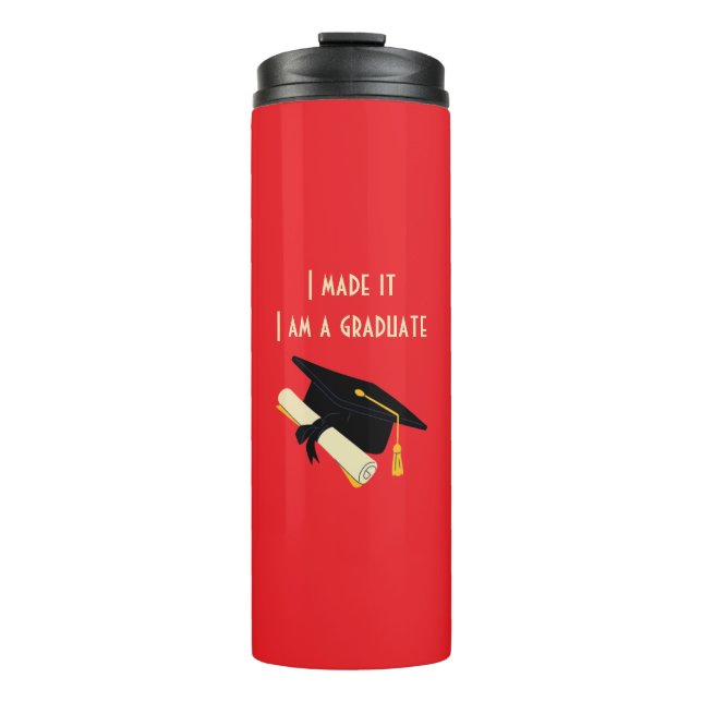 Garrafa Térmica Eu Fiz, Eu Sou Um Formando Tumbler Térmico (Frente)