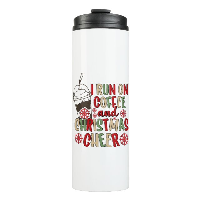 Garrafa Térmica Eu Funciono Com Café e Alegria de Natal (Frente)