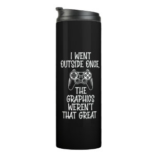 Garrafa Térmica Eu Saí Lá Fora - Gamer Divertido