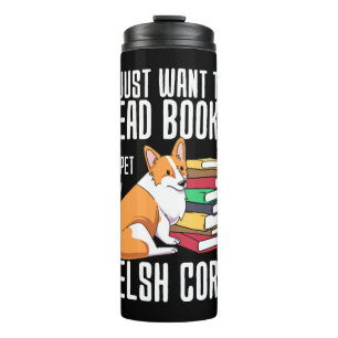 Garrafa Térmica Eu Só Quero Ler Livros E Pôr Meu Galês Corgi