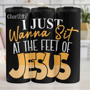 Garrafa Térmica Eu Só Quero Sentar Com Jesus