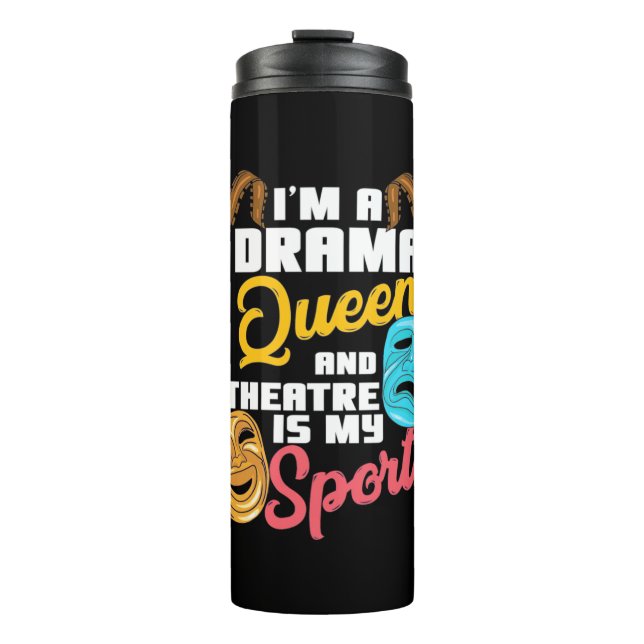 Garrafa Térmica Eu Sou Uma Rainha De Drama (Frente)