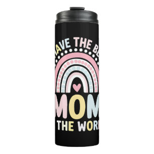 Garrafa Térmica Eu Tenho A Melhor Mãe Do Mundo Boho Rainbow
