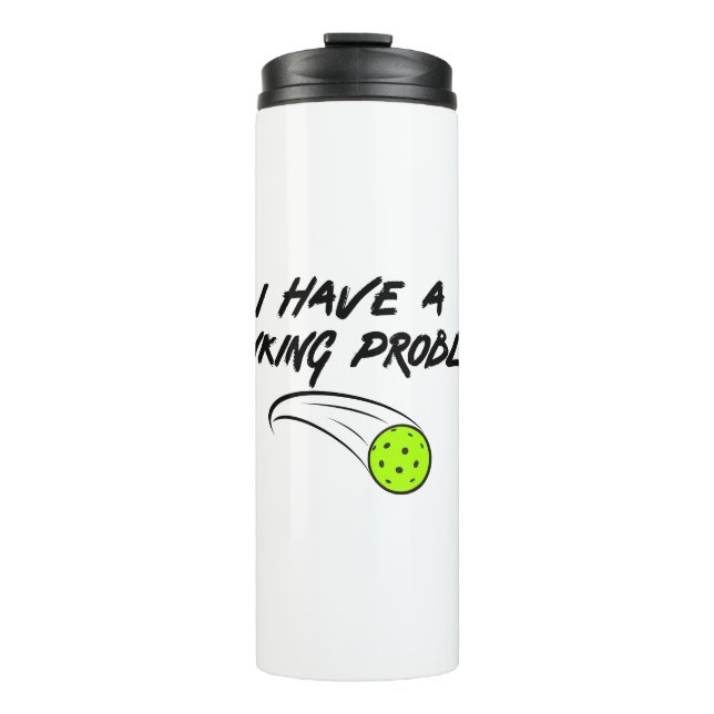 Garrafa Térmica Eu tenho um problema de jantar - Presente engraçad (Frente)