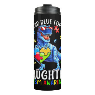 Garrafa Térmica Eu Visto Azul Por Consciência Autista, Consciênc