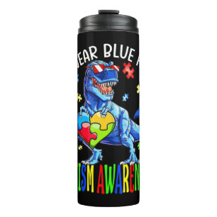 Garrafa Térmica Eu Visto Azul Por Consciência Autista, Consciênc