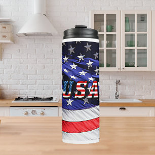 Garrafa Térmica EUA - Bandeira Americana