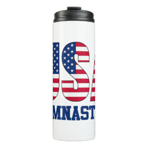 Garrafa Térmica EUA com American Flag Gymnastics Sports