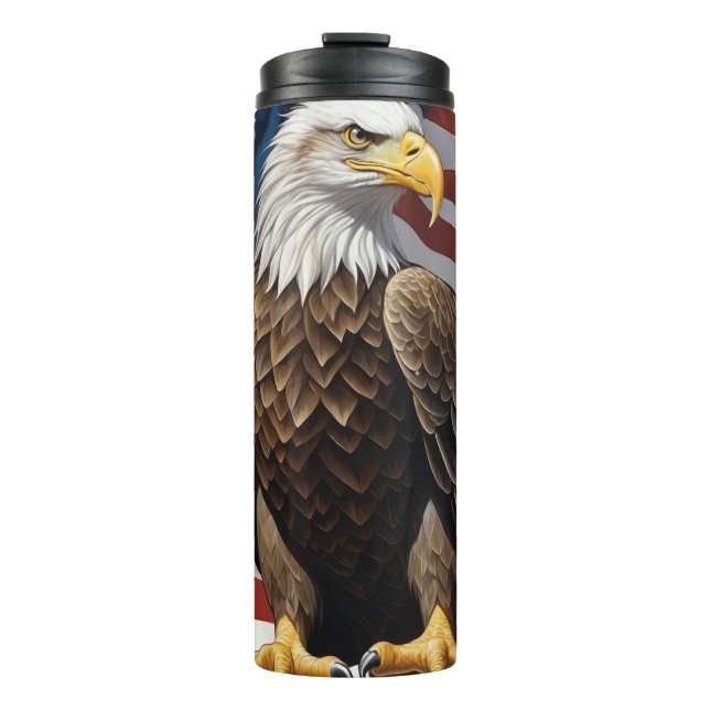 Garrafa Térmica *~* EUA Flag EAGLE Patriotic Bold America AP16 (Frente)