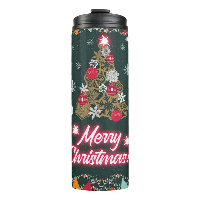 Garrafa Térmica Evergreen Joy do Natal (Frente)