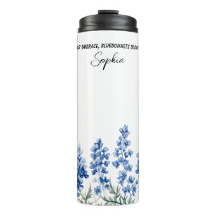 Garrafa Térmica exas Bluebonnets com Verso Personalizado