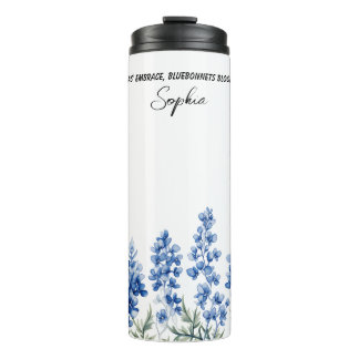 Garrafa Térmica exas Bluebonnets com Verso Personalizado