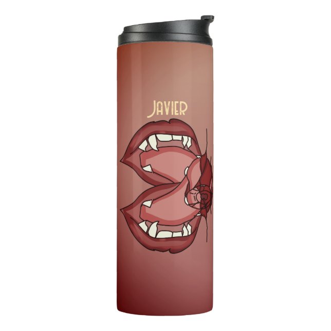 Garrafa Térmica Expressão personalizada e violenta de um punhado d (Giro à esquerda)