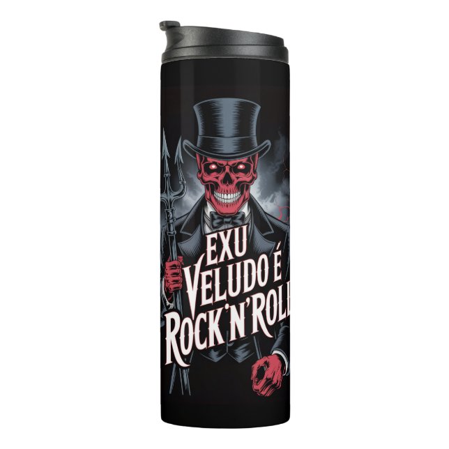 Garrafa Térmica Exu Veludo é Rock'N'Roll #1 (Rotação à direita)