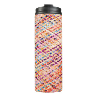 Garrafa Térmica Fabric texture weave a large thread