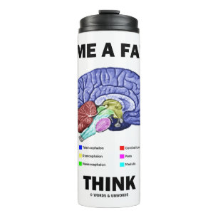 Garrafa Térmica Faça-Me Um Favor Pense Humor Com Anatomia Cerebral