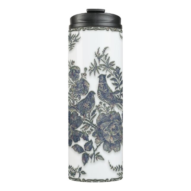 Garrafa Térmica Faisão em flores (Frente)