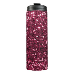 Garrafa Térmica Faísca cor-de-rosa magenta legal do brilho do