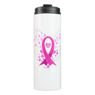 Garrafa Térmica Faith Hope ama Cancer de mama Consciência rosa Rib