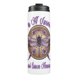 Garrafa Térmica Faith Hope ama Dragonfly Cancer Sensibilização
