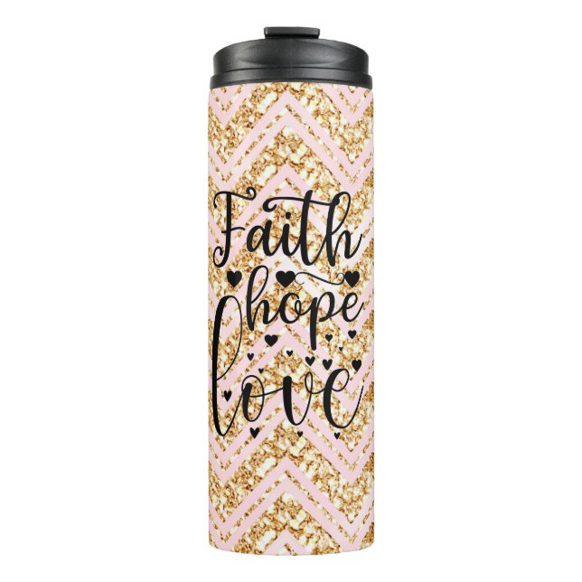 Garrafa Térmica Faith Hope Love (Frente)