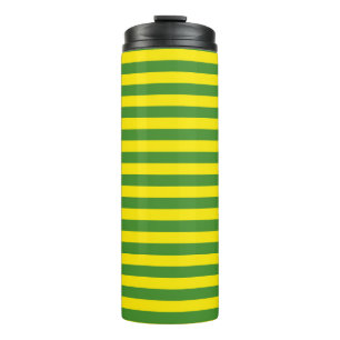 Garrafa Térmica Faixa Amarela e Verde